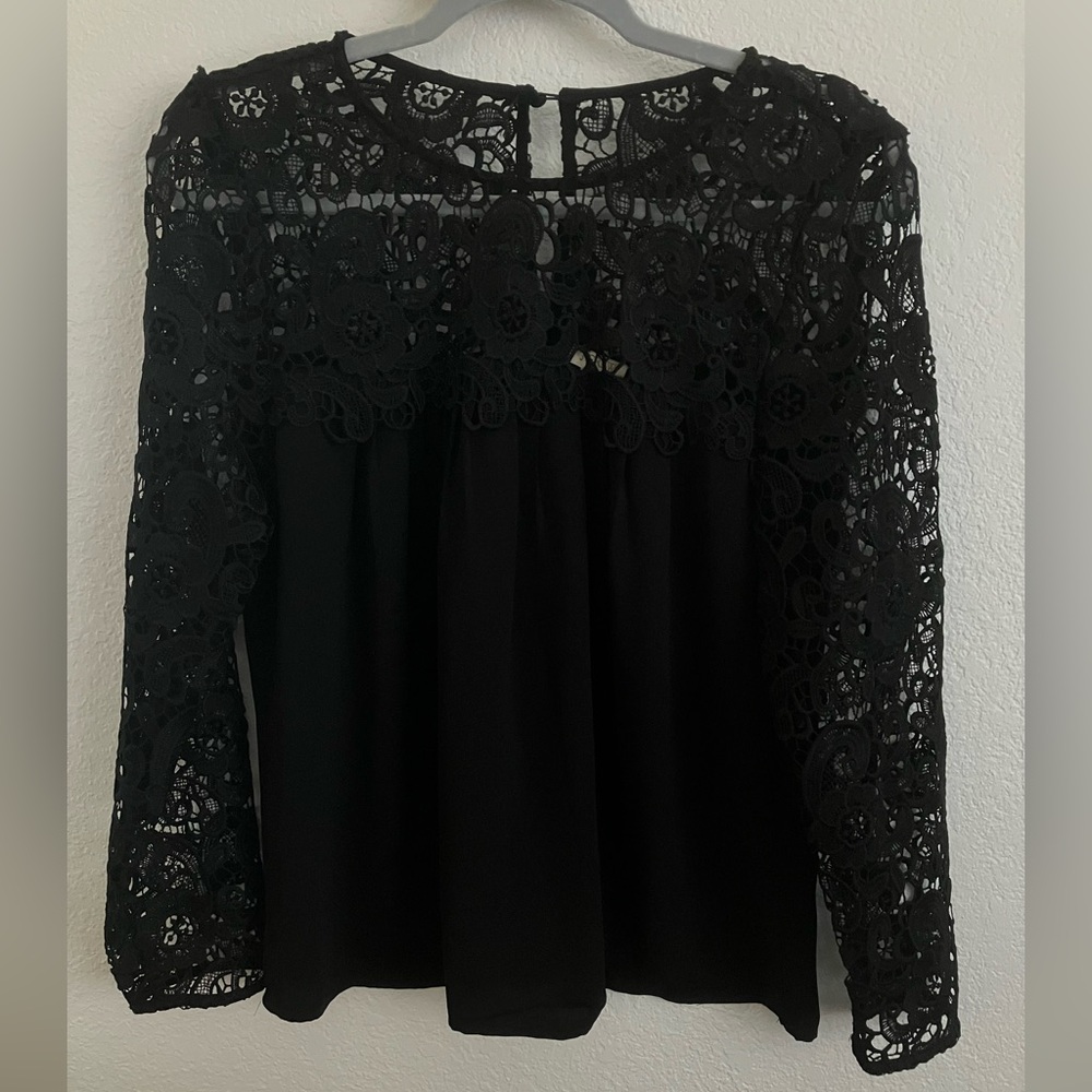J.Crew Black Lace Women's Blouse
